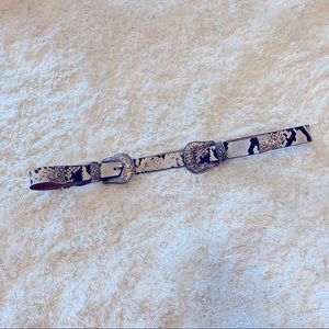 Express Snake Print Western Double Buckle Belt Size M/L